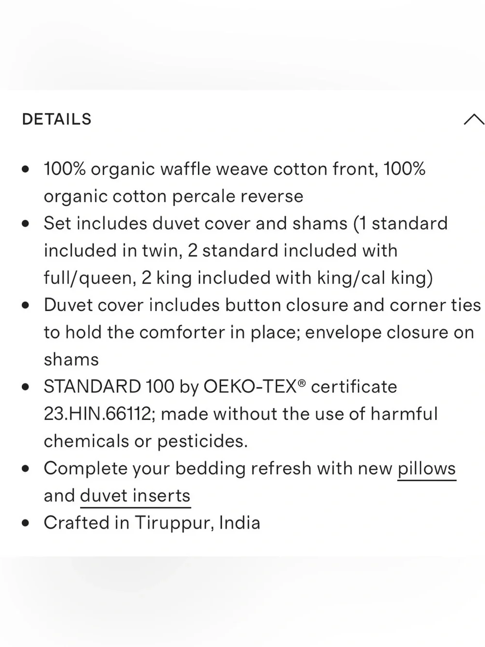NEW Quince 100% Org Cotton Luxe Honeycomb Duvet Cover Set, King/Cal King (Sand)